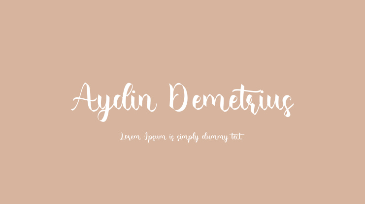 Aydin Demetrius Font