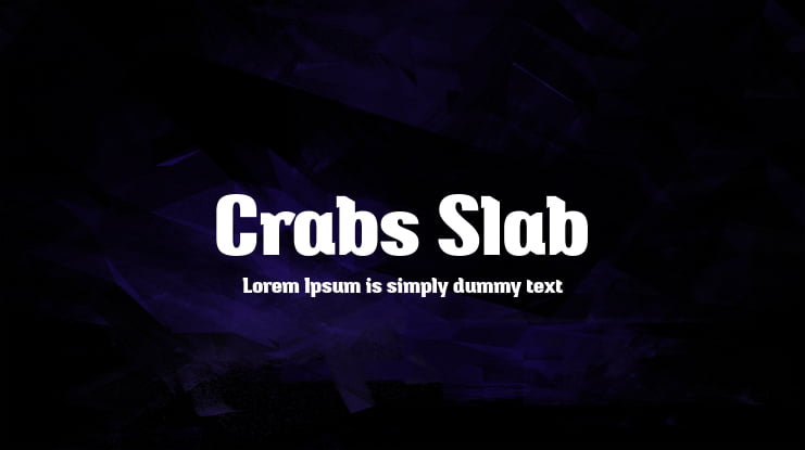 Crabs Slab Font
