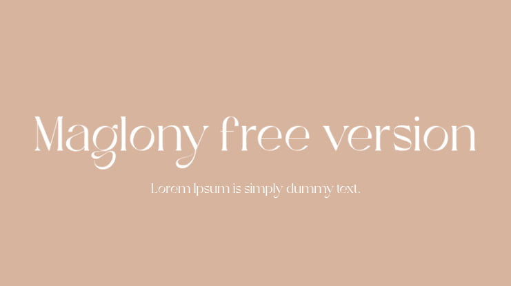 Maglony free version Font
