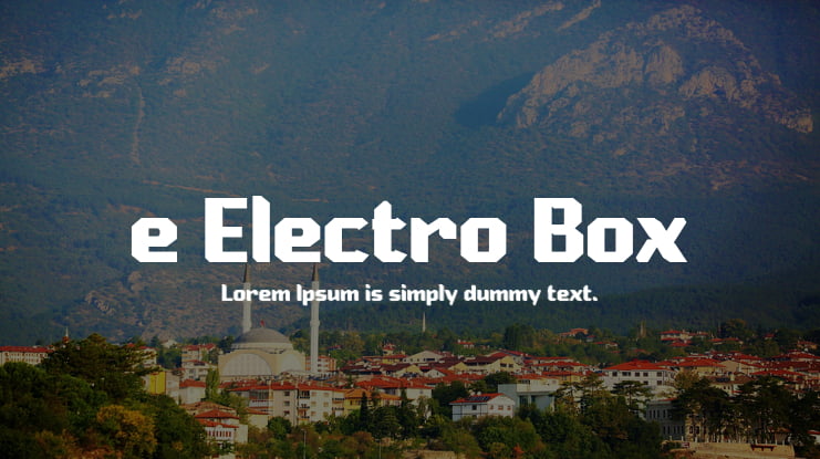 e Electro Box Font