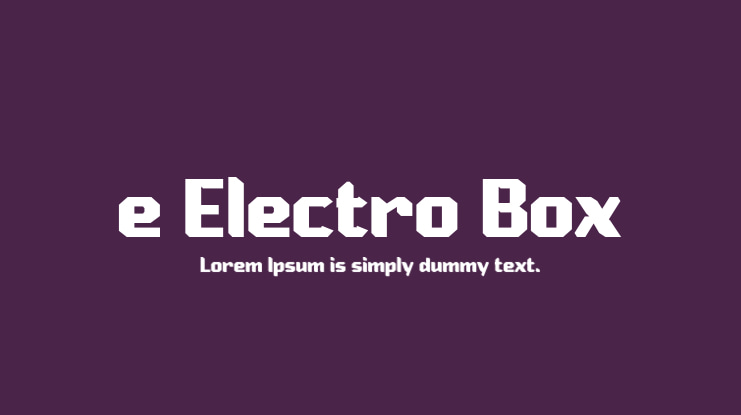 e Electro Box Font