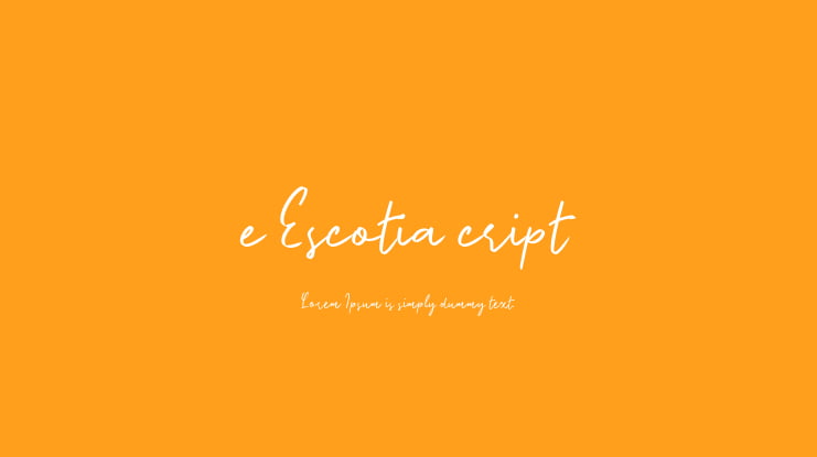 e Escotia cript Font