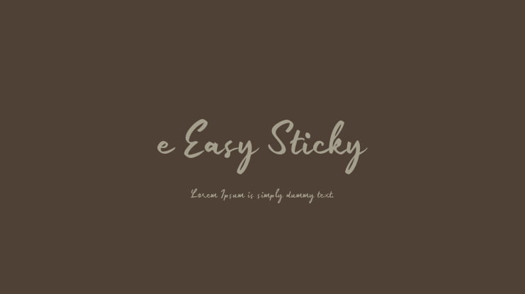 e Easy Sticky Font