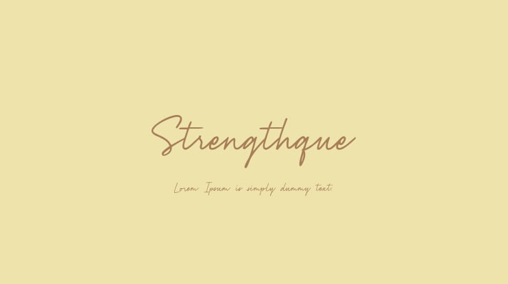 Strengthque Font