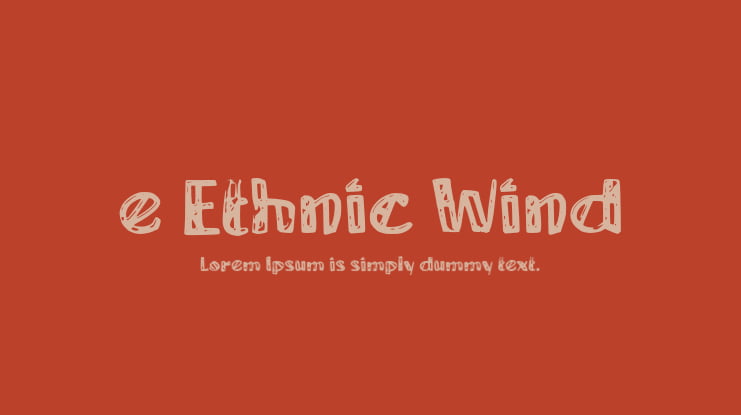 e Ethnic Wind Font