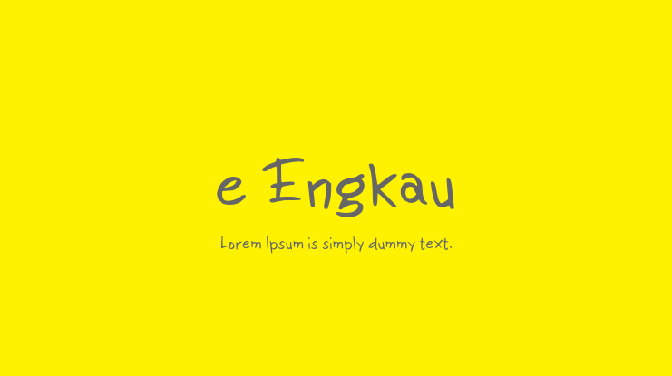 e Engkau Font
