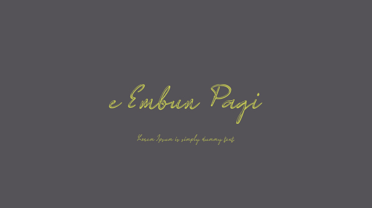 e Embun Pagi Font