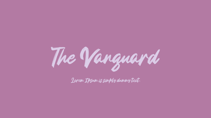 The Vanguard Font