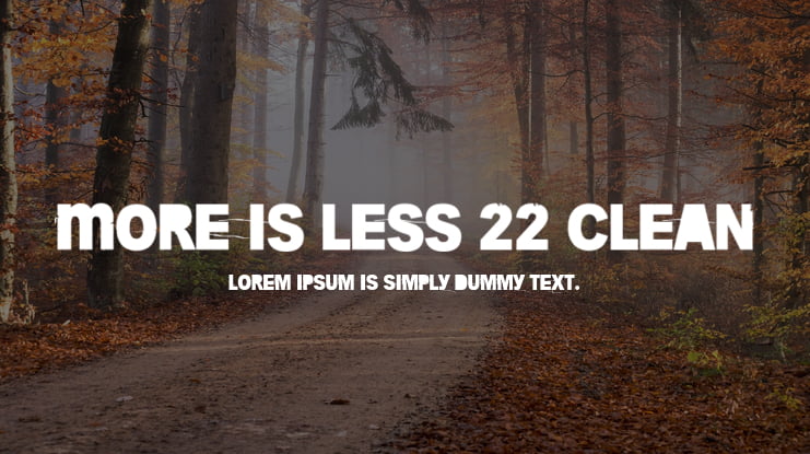 More is less 22 Clean Font Family