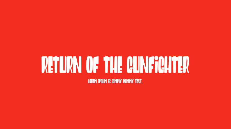 Return of the Gunfighter Font
