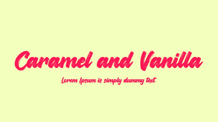 Caramel and Vanilla Font