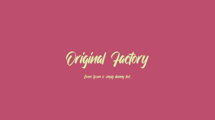 Original Factory Font