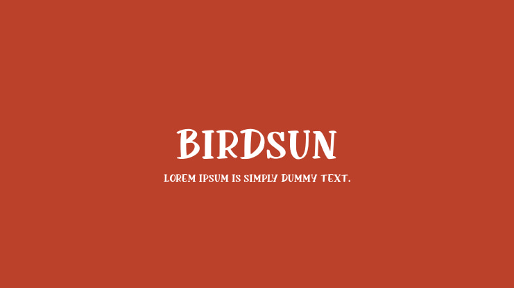 Birdsun Font