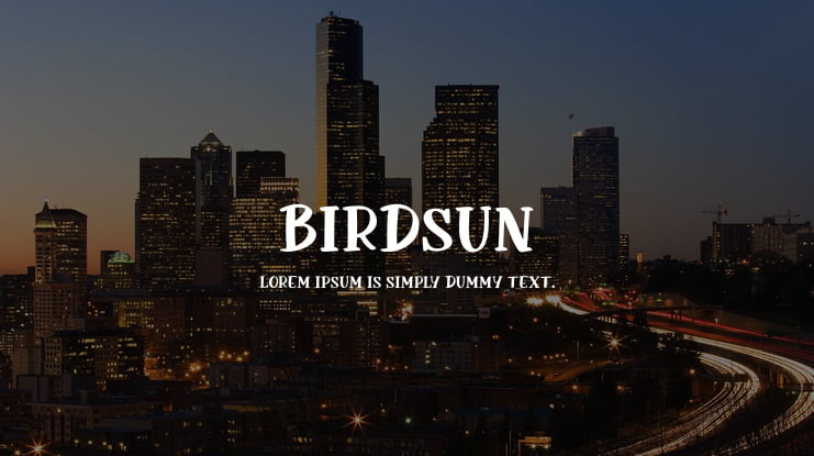 Birdsun Font