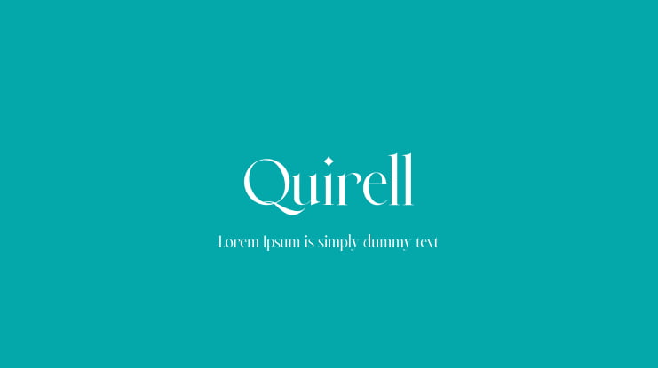 Quirell Font