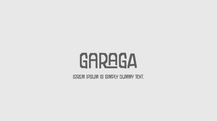 Garaga Font