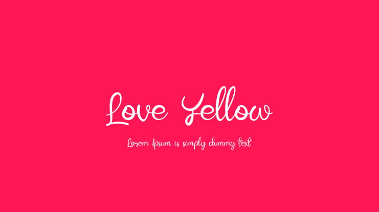 Love Yellow Font