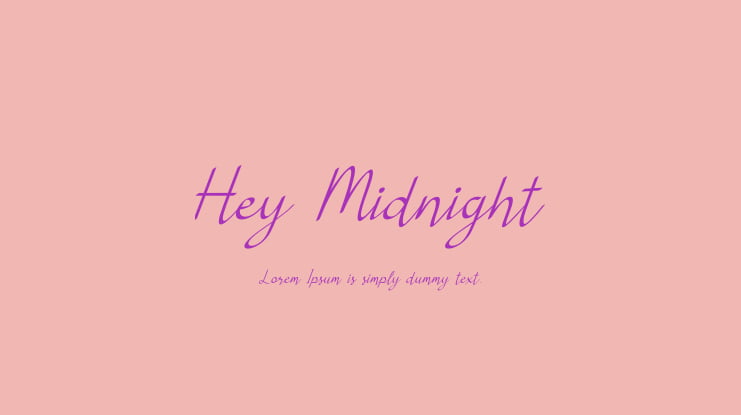 Hey Midnight Font