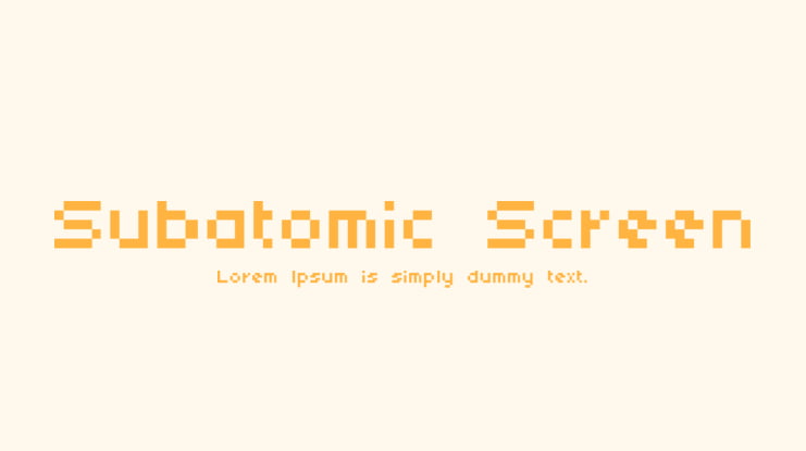 Subatomic Screen Font Family