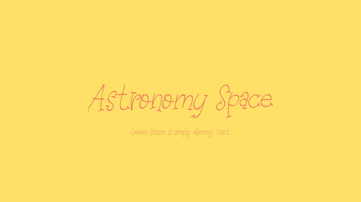 Astronomy Space Font