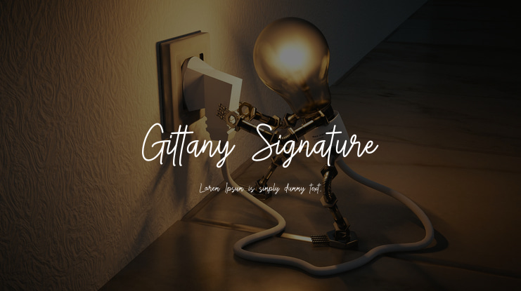 Gittany Signature Font