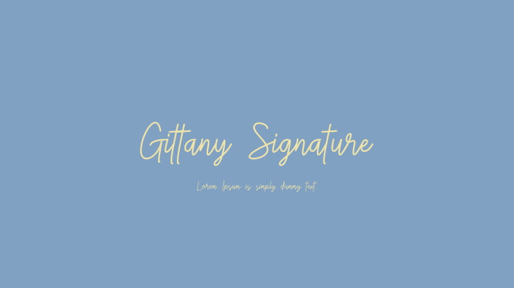 Gittany Signature Font