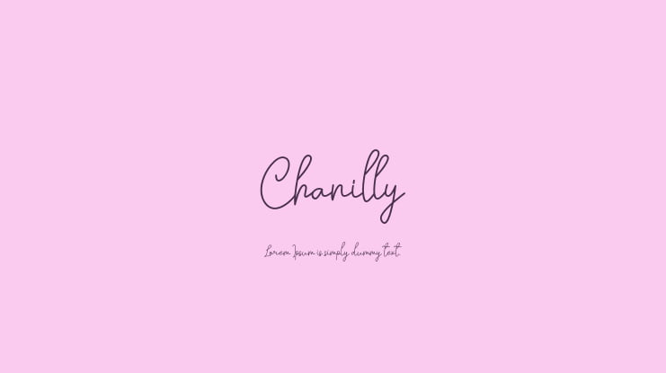 Chanilly Font