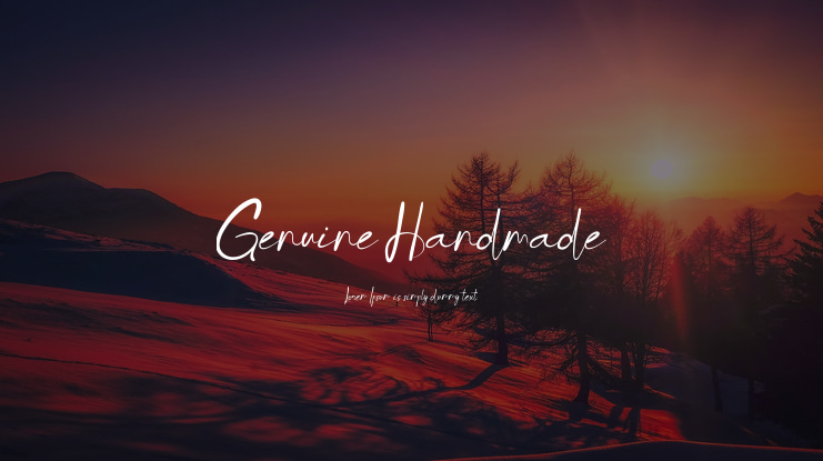Genuine Handmade Font