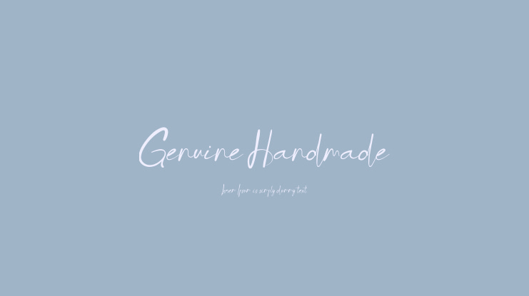 Genuine Handmade Font