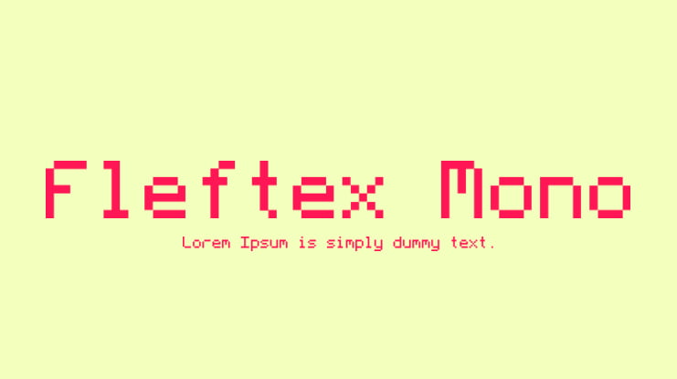 Fleftex Mono Font