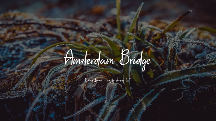 Amsterdam Bridge Font