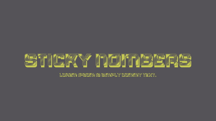 Sticky Numbers Font