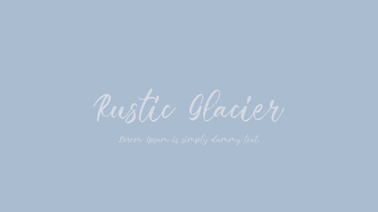 Rustic Glacier Font