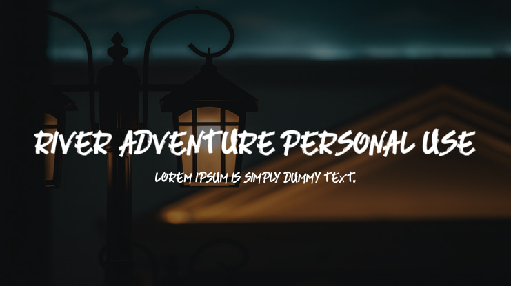 River Adventure Personal Use Font