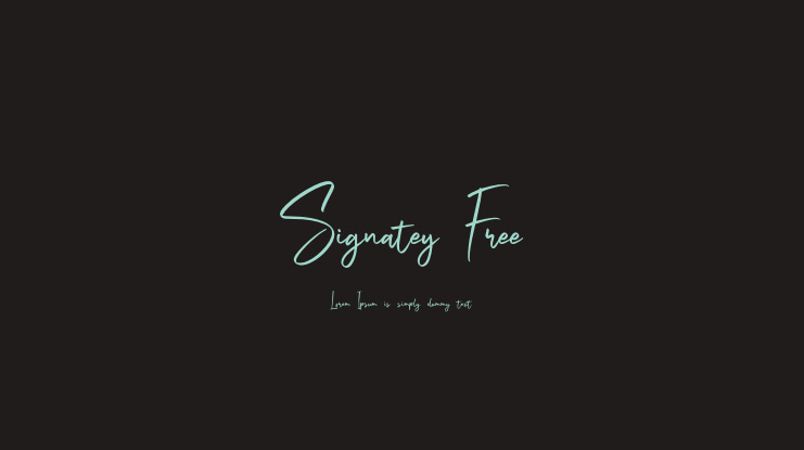 Signatey Free Font Family