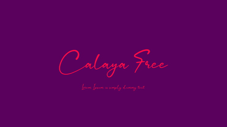 Calaya Free Font Family