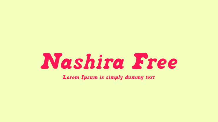 Nashira Free Font
