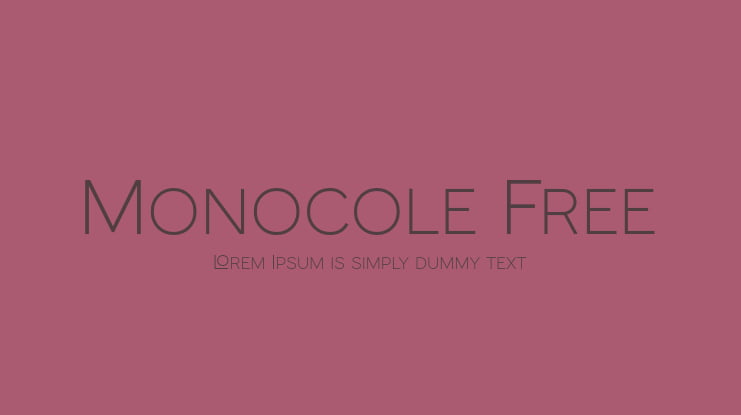 Monocole Free Font Family