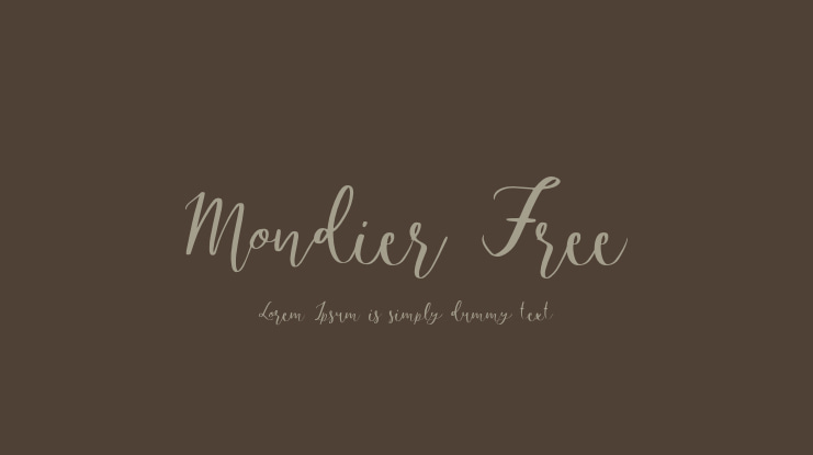 Mondier Free Font Family