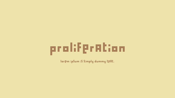 Proliferation Font