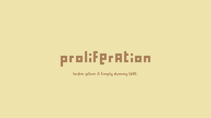 Proliferation Font