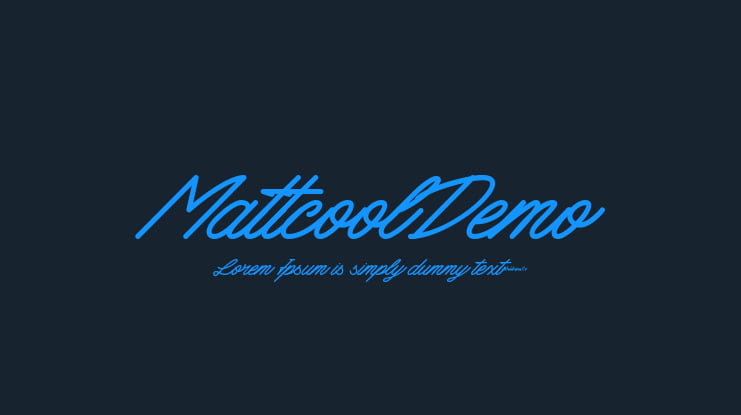 MattcoolDemo Font