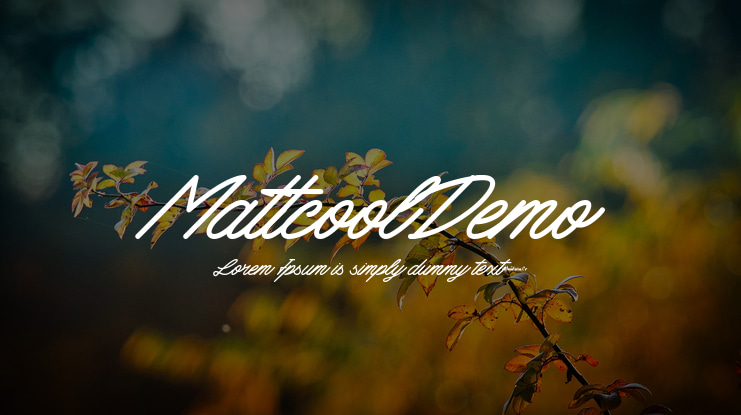 MattcoolDemo Font