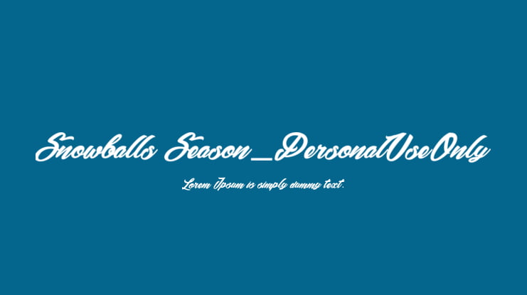 Snowballs Season_PersonalUseOnly Font
