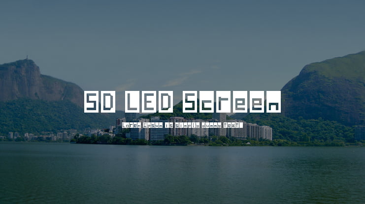 SD LED Screen Font