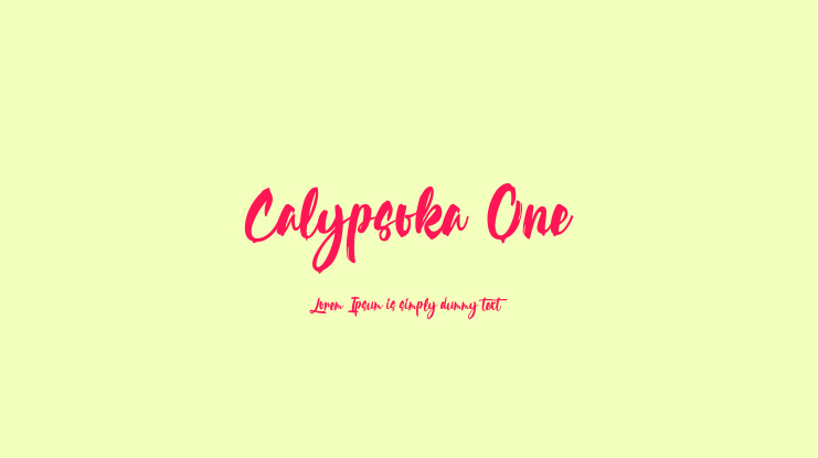 Calypsoka One Font Family