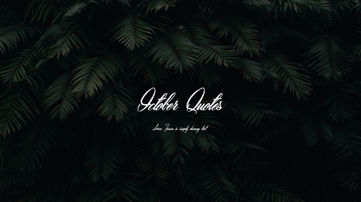 October Quotes Font