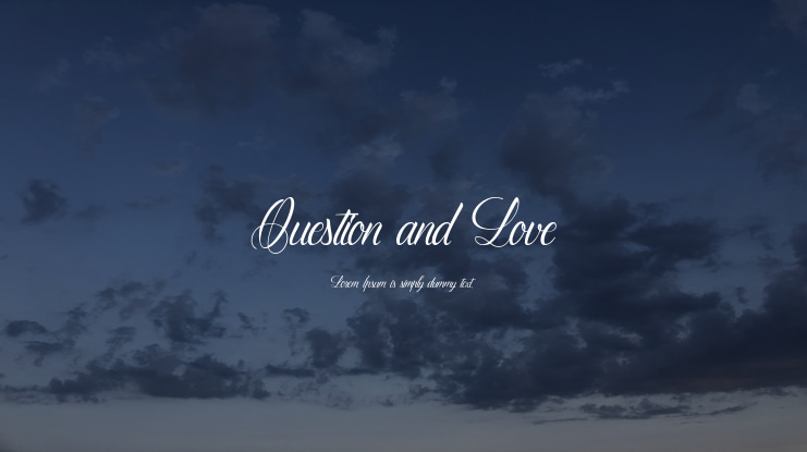 Question and Love Font