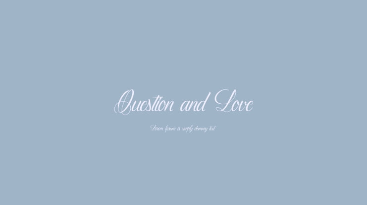 Question and Love Font