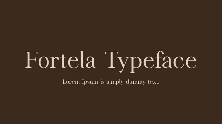 Fortela Typeface Font